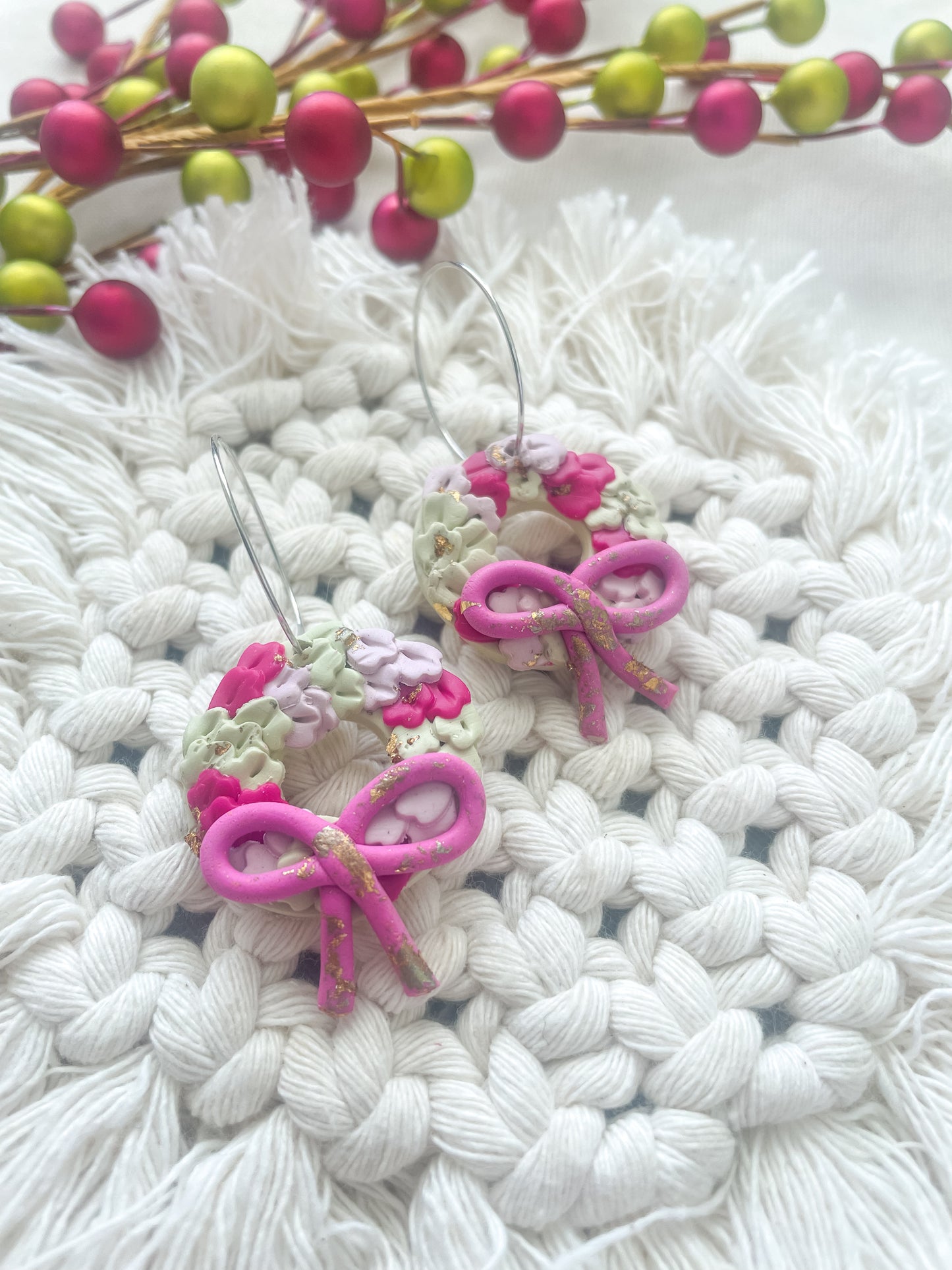 Pink Christmas wreath